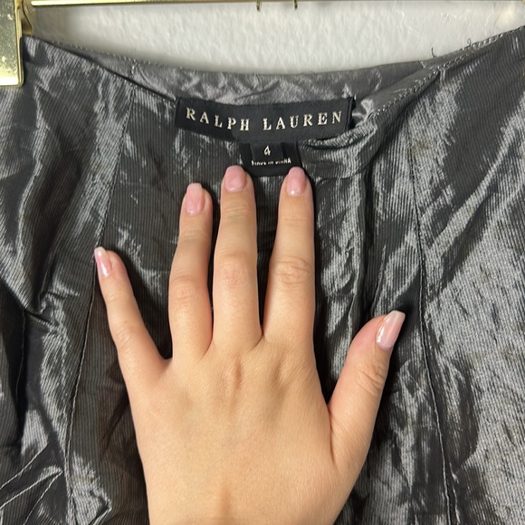 Ralph Lauren Black Label Metallic Silver Bubble Skirt - Picture 2 of 8